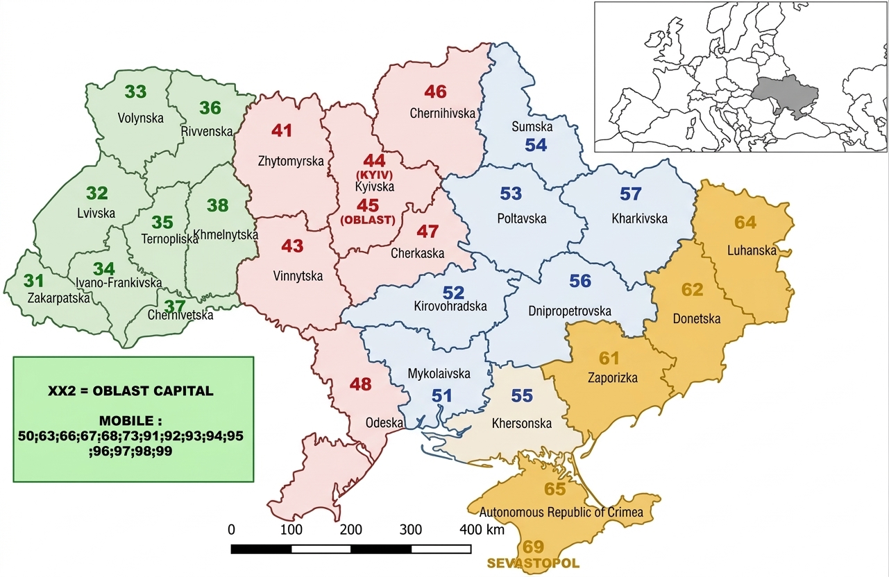 電話區號與手機號碼