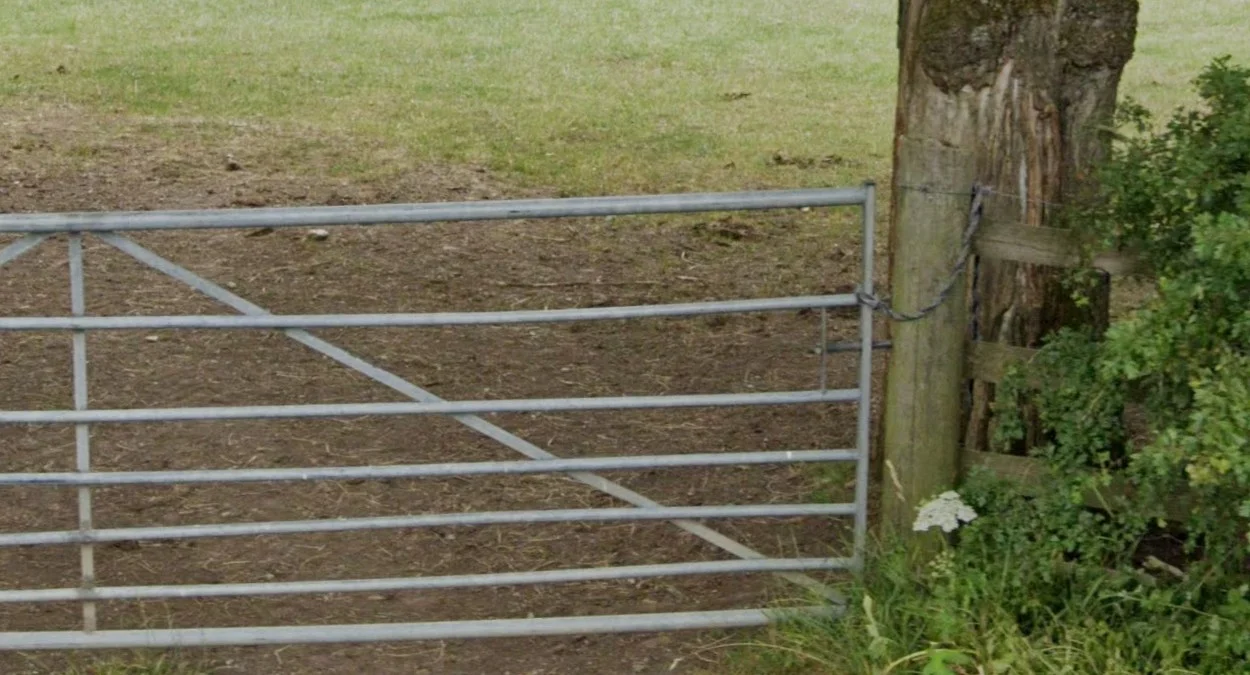 鄉村方形金屬柵門