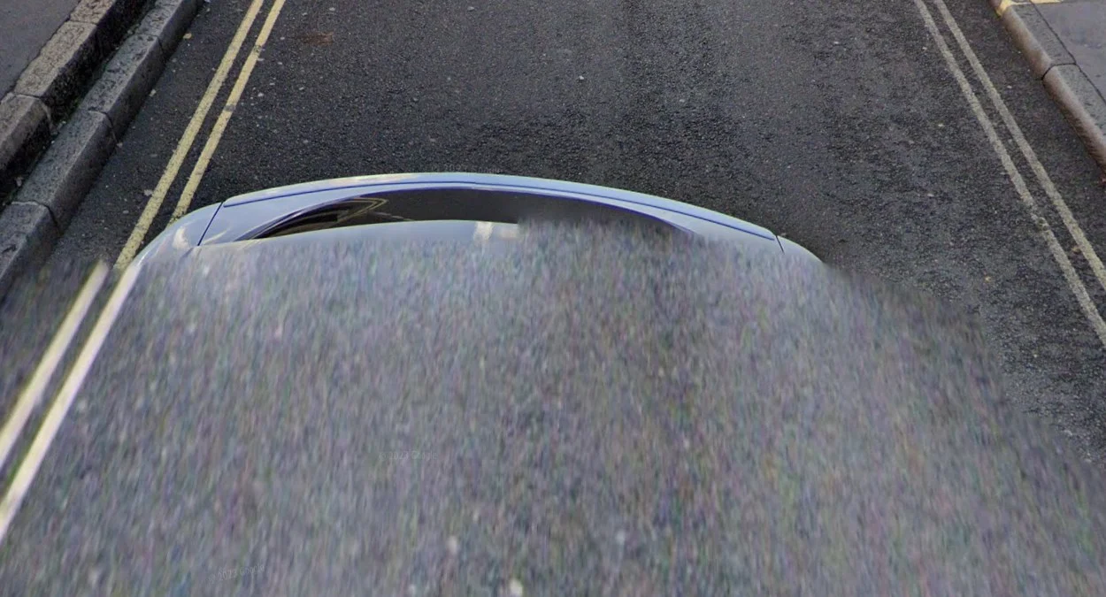 倫敦白色電動車街景車