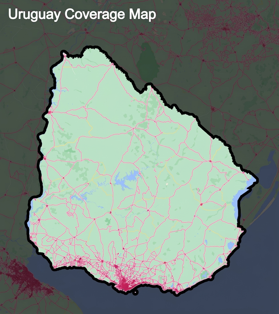 烏拉圭街景覆蓋範圍